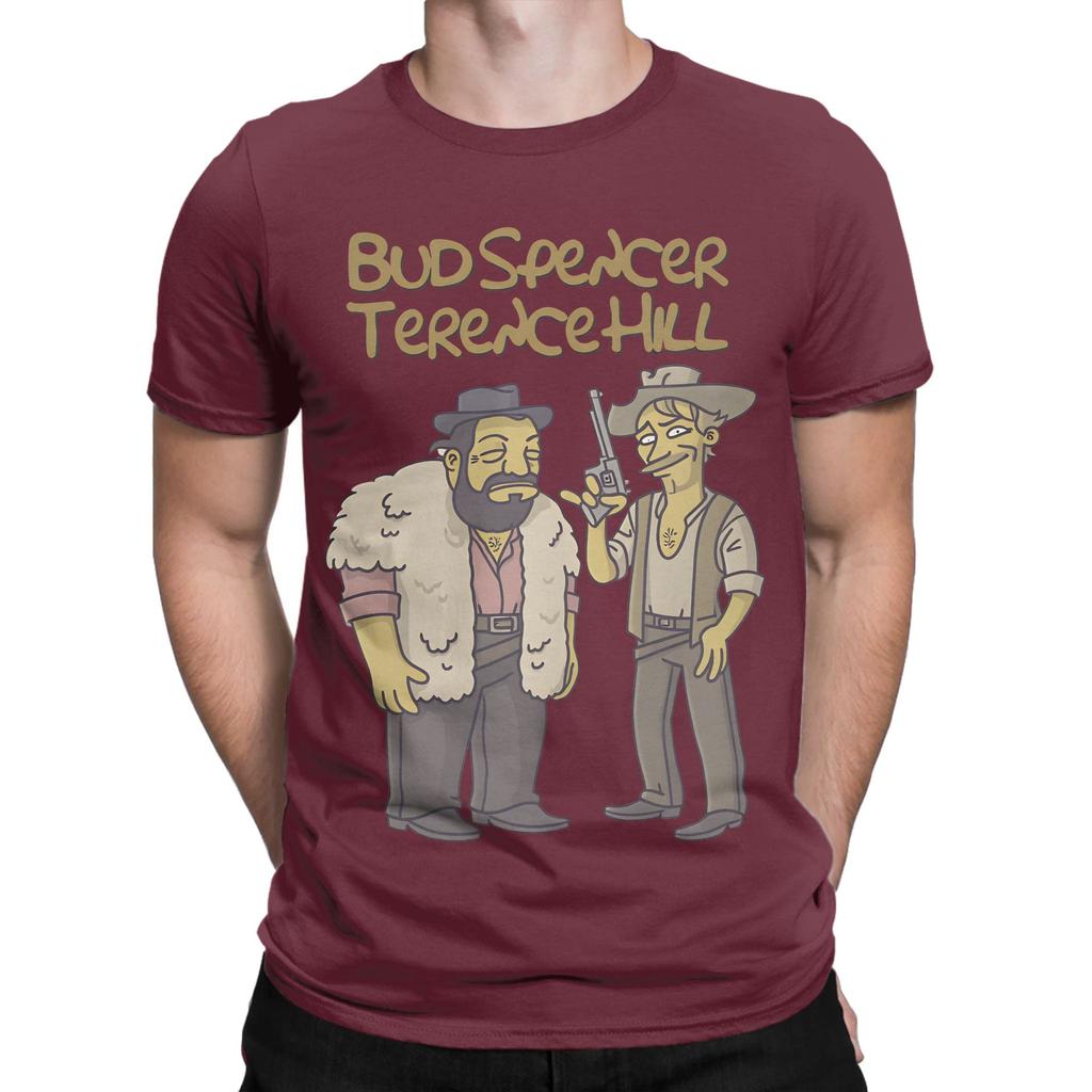 Bud Spencer And Terence Hill T Shirts Unisex 100 Cotton Novelty Tshirts Crew Neck Tees Short Sleeve Tops New Arrival