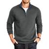 Men's Casual Half-Zip Pullover Hoodie, Long Sleeve Stand Collar