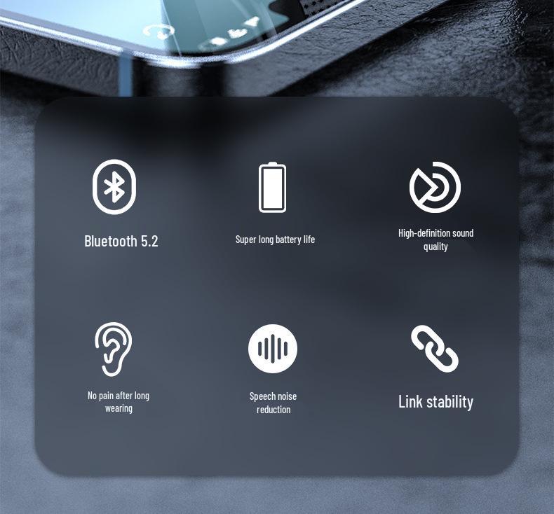 New M81 Bluetooth Earbuds 5.2: Ultra-Long Standby, Business, Sports Car-Mounted, Ear-Hook, True Wireless