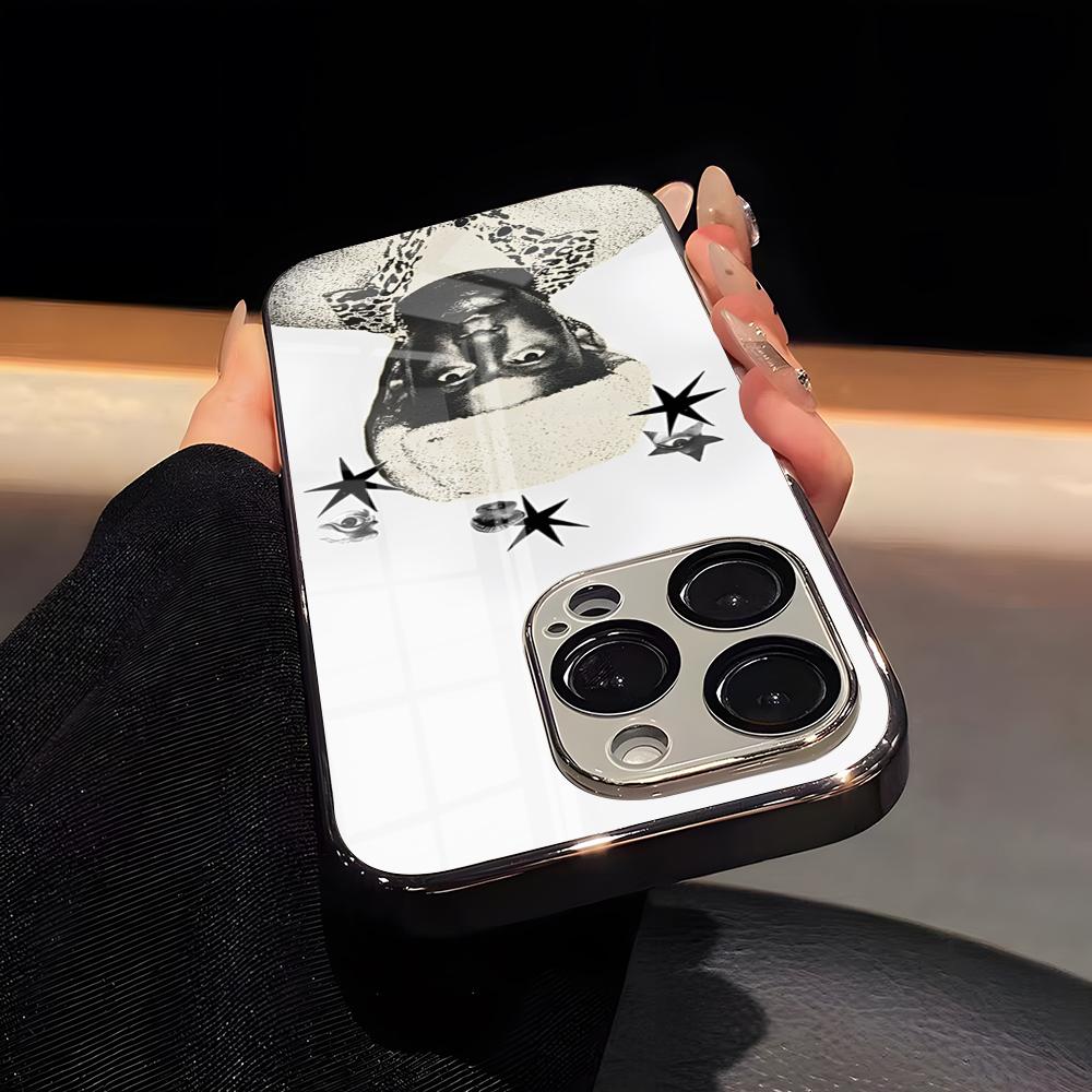 T-Tylers The Creator Phone Case Luxury Glass Phone Case For IPhone 17 16 15 14 13 12 11 Pro Max Plating Frame Cover