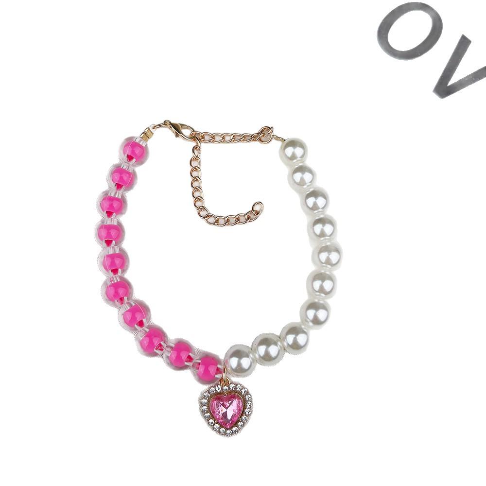 Colorful Beaded Cat Necklace with Bell - Adorable Pet Collar for Yorkshire & Hairless Cats