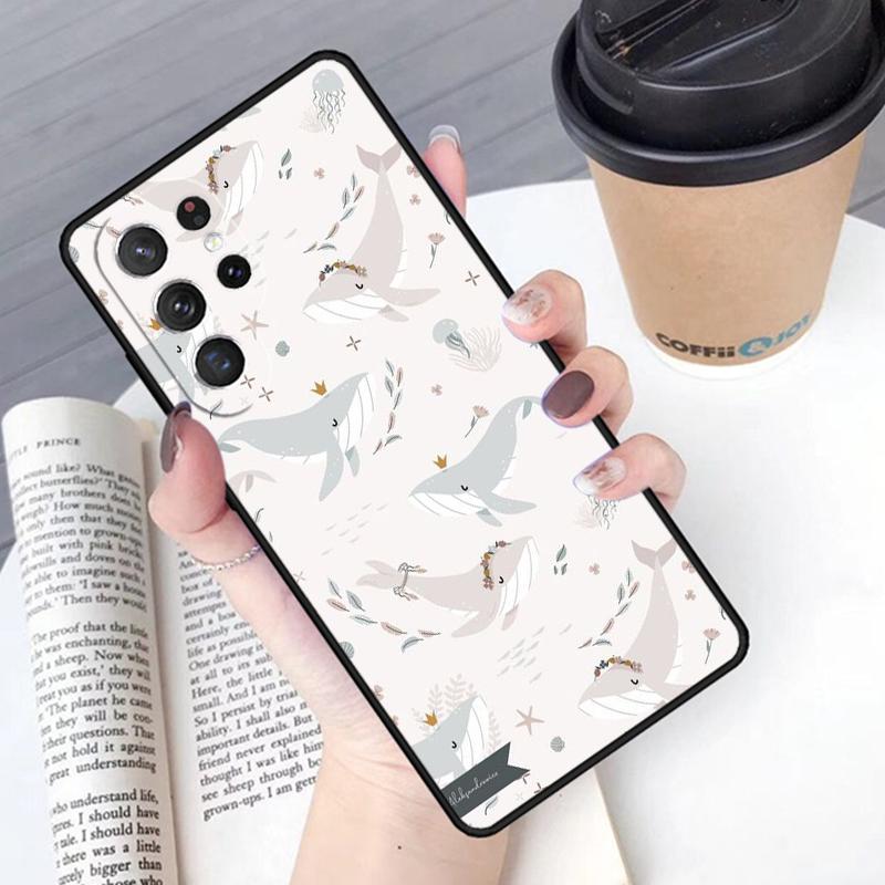 Baby Whale Phone Case Cover For Samsung Galaxy S24 S25 Ultra S21 S22 Ultra S10E Note 10 Plus Note 20 FE S23