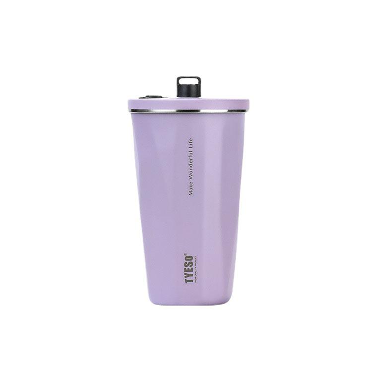 TYESO Stainless Steel Insulated Coffee Cup & Water Bottle - Ice Buster, Large Capacity, with Straw for Car