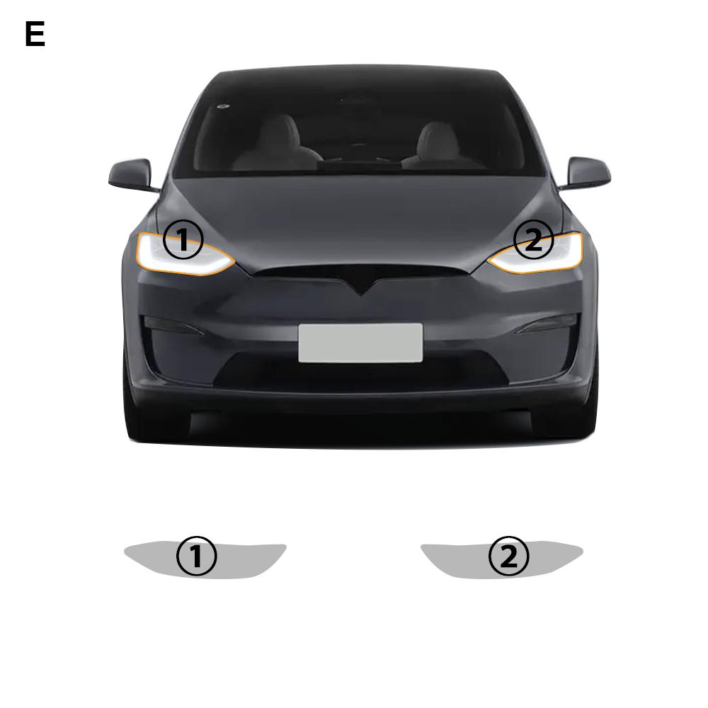 Pre-cut PPF Car Headlight Protective Film TPU For Tesla Model 3 Y X S - Rearview Mirror Transparent Scratch Resistant