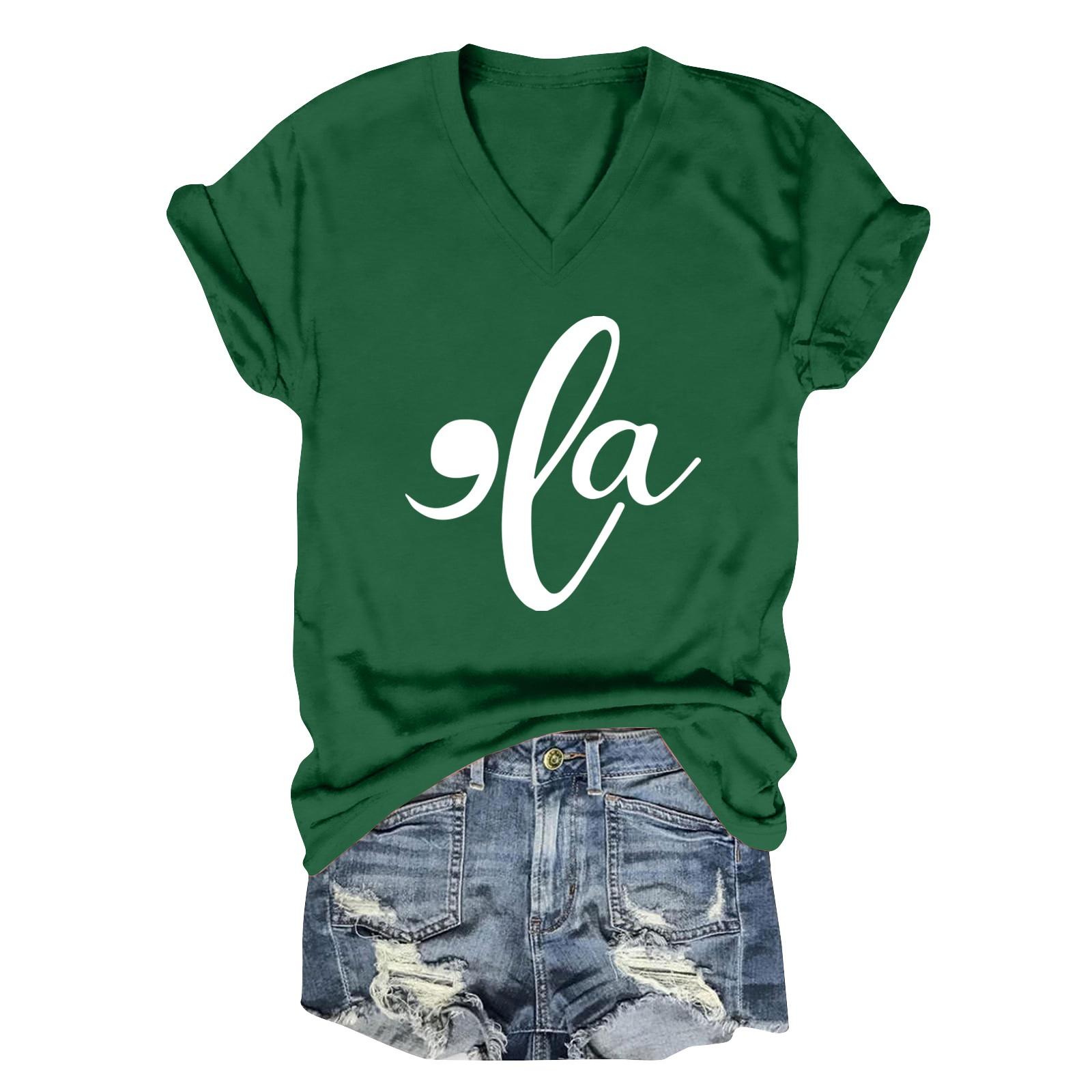 

Женские футболки Comma La Футболки Kamala-Harris Футболки с забавной графикой Футболки с V-образным вырезом S зелёный