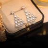 Huitan Sparkling Women Drop Earrings Christmas Tree Design Full Shiny CZ Aesthetic Festival Accessories Party Jewelry for GiftGood Product