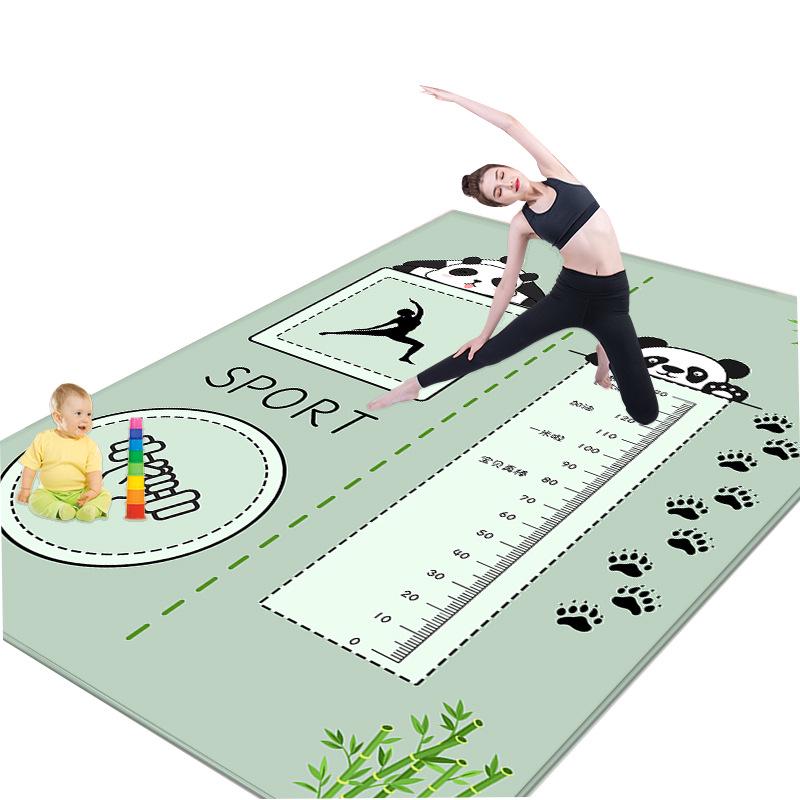 Pogrubiona Antypoślizgowa Mata do Jogi i Fitnessu Redukująca Hałas, Bardzo Szeroka i Długa do Aerobiku w Domu lub Tańca Dzieci