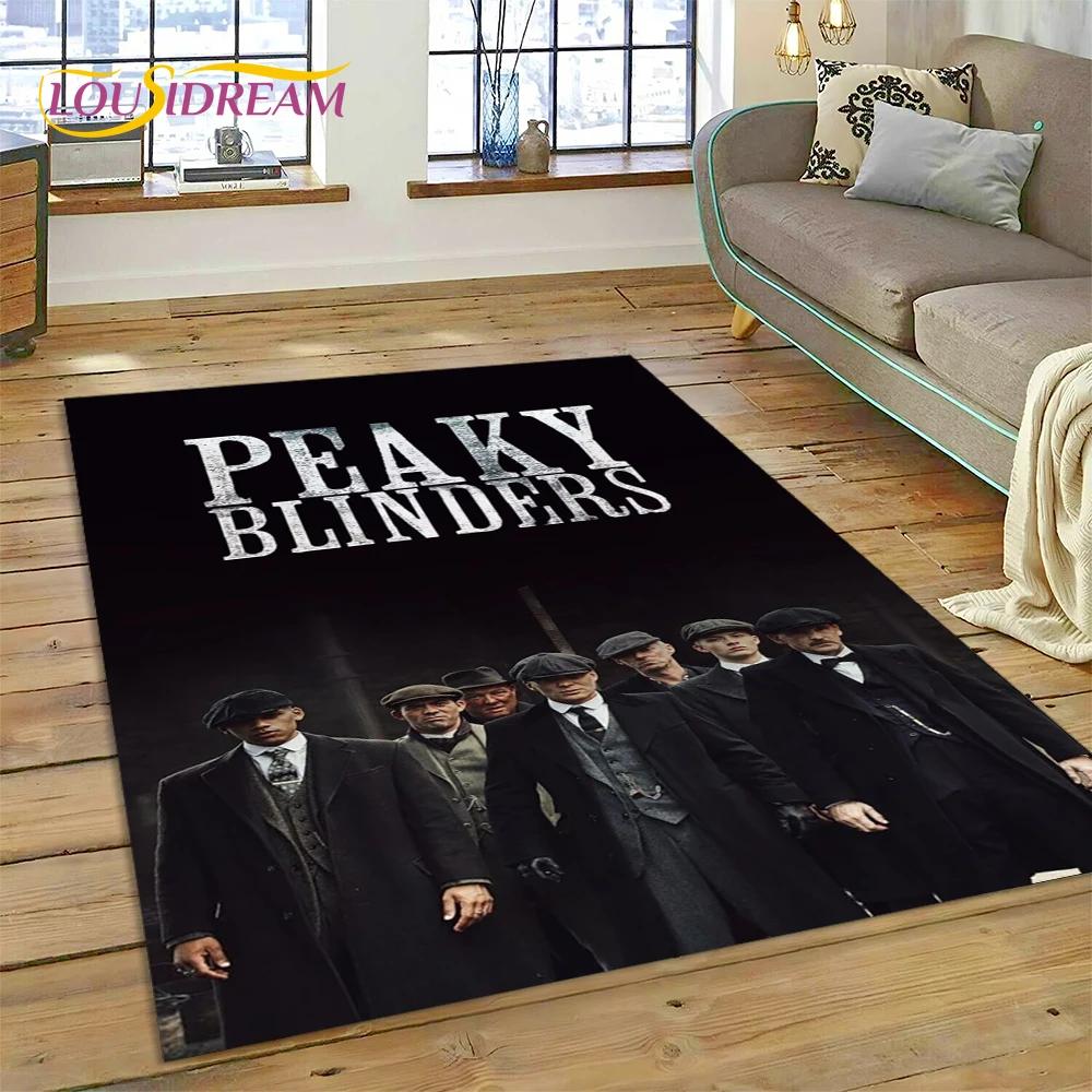 3D P-Peaky Blinders Tommy Shelby HD Carpet Rug for Bedroom Living Room Home Sofa Decoration,Children Game Large Decor Floor Mat