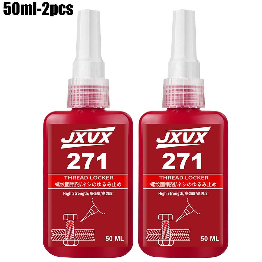 271 Threadlocker High Strength temperature  Strength Gel Screw Adhesive Lock Tight Seal Fasteners Anaerobic Curing Metal Glue,Rustproof  Removable