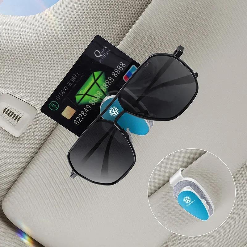 Opq1 Car Sun Visor Sunglasses Card Ticket Holder Glasses Clip For VW GTI Golf 6 7 8 Polo Passat B6 Tiguan T-ROC Arteon Bora Jetta CC