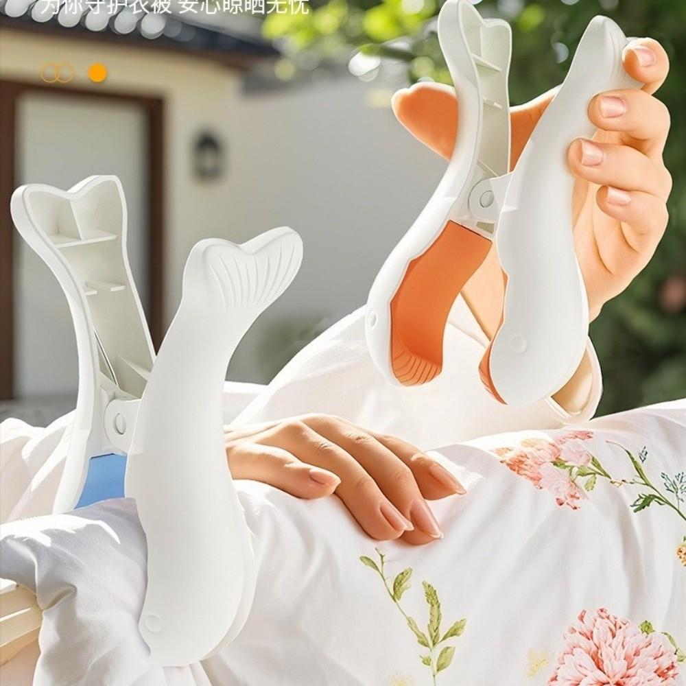 2/3pcs Windproof Drying Clips Plastic Quilt Shark Clamps Household Use Clothes Peg Pins Pool Chairs