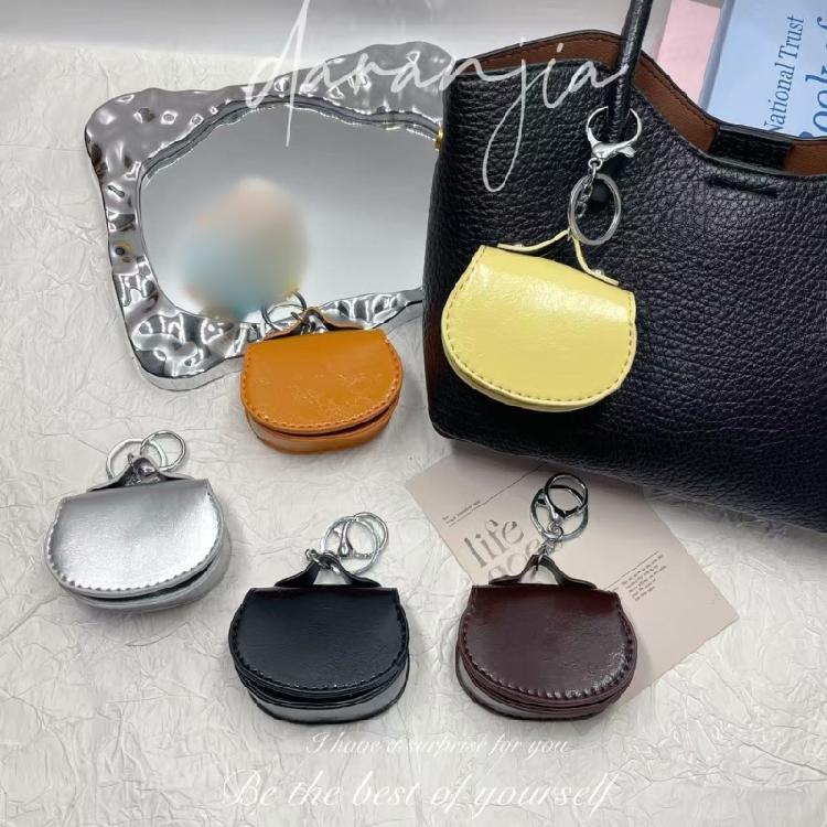 Schicke Hufeisen-Design Schlüsselanhänger-Tasche Weiche Echte Lederkonstruktion Ergonomischer Metallclip Zur Befestigung an der Tasche