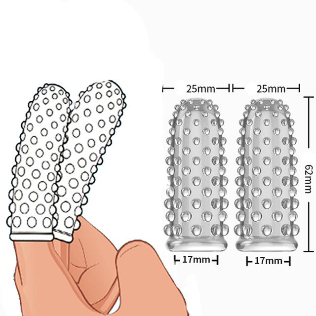 G-Punkt-Stimulation Fingerhülsen Klitorismassage Sexspielzeug für Frauen Penisringe Sexverzögerung Paare Spiele Verzögerung Wiederverwendbares Kondom
