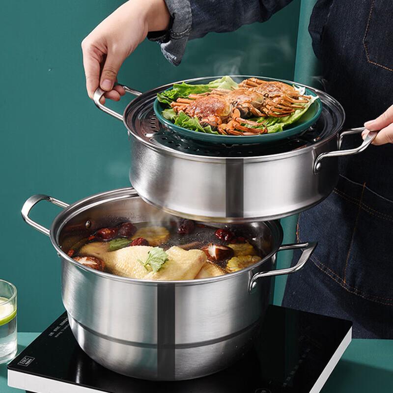 Hanle 3-Tier 304 Stainless Steel Multifunctional Steamer Pot