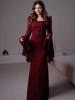 Fall 2025 European & American Elegant Waist-Hugging Evening Dress