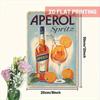 Metal Poster Wall Art, Vintage Aperol Spritz Decor, Tin Sign for Bar Kitchen