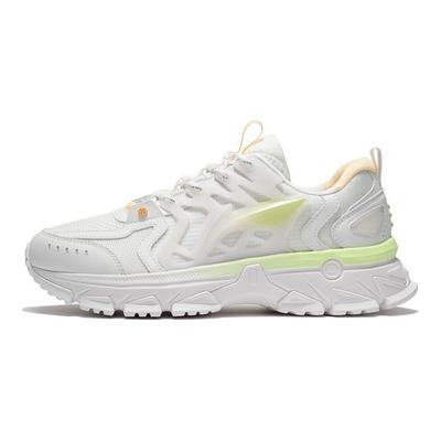 Li Ning Ling Feng Trend Shock Absorption Rebound Low Top Running Shoes Men Sneaker Champagne-White ARLS001-1