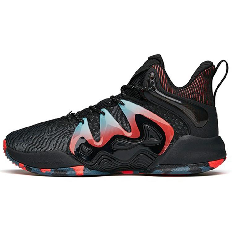 New Anta Mountain 1 Cushioning Anti Slip And Wear Resistant Mid Top Basketball Shoes Black 112141609-2