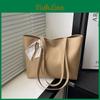 Womens Large Pu Tote Bag With Double Straps And Zipper Closure For Daily Use