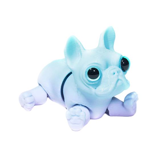 3D Printed French Bulldog Articulated Dog with Movable Joints Flexible Puppy Fidget Toy Desktop Pet for Home Office Stress Relief