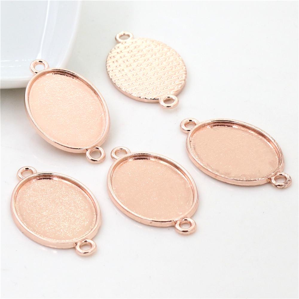 10 pièces 18x25mm Taille intérieure 3 couleurs Style classique Cabochon Camée Base Monture Charms Pendentif Bijouterie