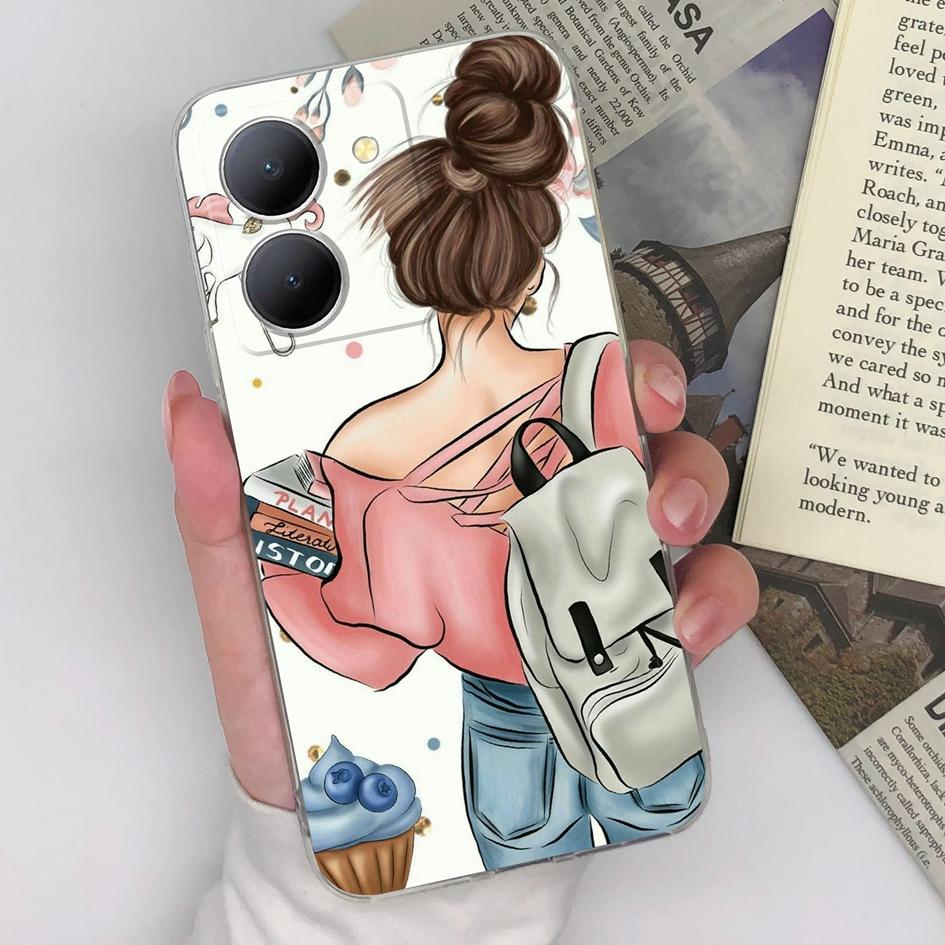 For Vivo Y36 Y20 Y15S Y02 Y11 Y12 Y35 Y33s Y31 Y30 Y27 Phone Case Back Cover Fashion Boy Girl Shockproof Transparent Soft Silicone TPU For Vivo Bumper