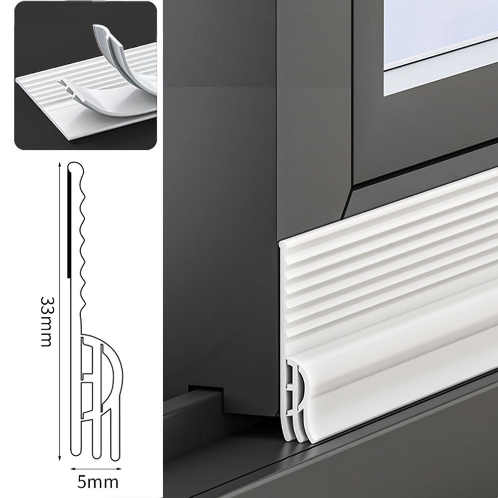 TPE Self Adhesive Window Seal Strip Self Triple Sound Insulation Windproof Anti-Cold Door Under Flexible Weatherstrip Tape