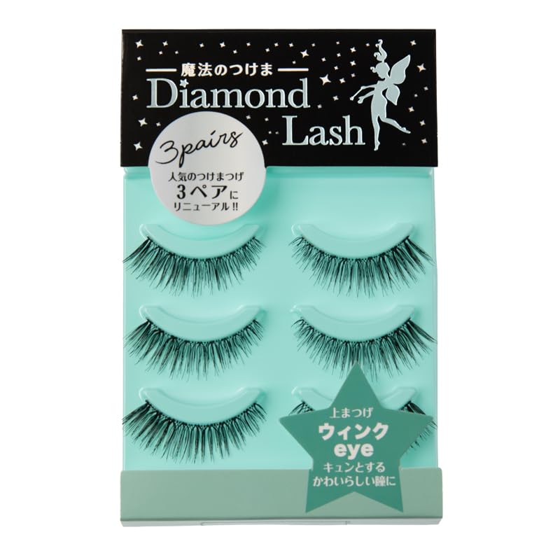

[3 Pairs] DiamondLash Little Wink Series [Wink Eye] For adorable, heart-fluttering eyes This product comes in a box of 3 pairs.
