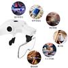 LEDGLE Head Magnifier, Eyeglasses-Style Magnifier, USB Rechargeable, with LED Light, 5 Lenses (1.0x, 1.5x, 2.0x, 2.5x, 3.5x), Dual-Use Magnifying Glas
