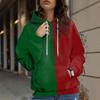Womens Oversized Hooded Long Sleeve Sweatshirt With Floral Plaid Print Comfortable Breathable Casual Top