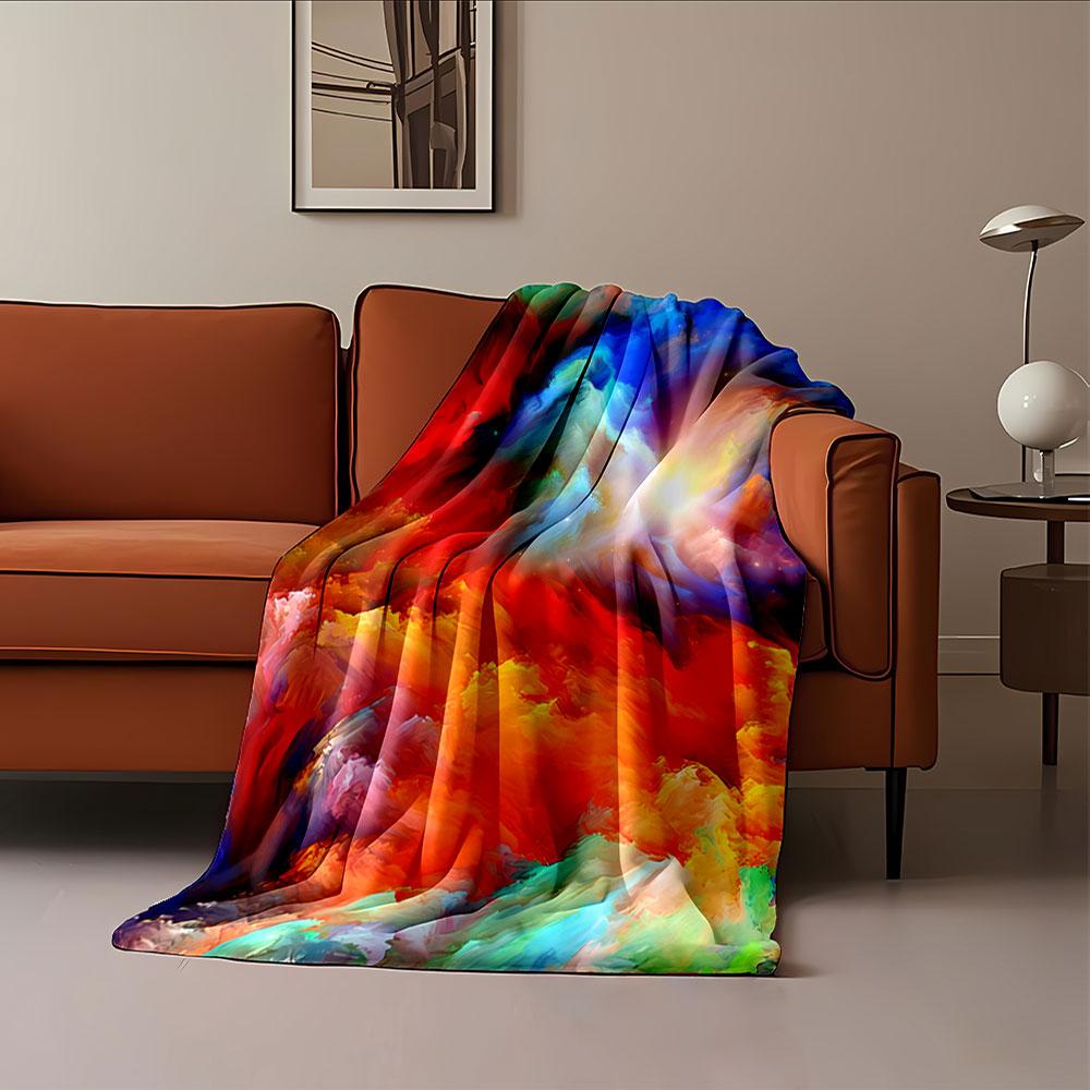 Vibrant Abstract Skyburst for All Seasons Blanket Lunch Break Throw Gift