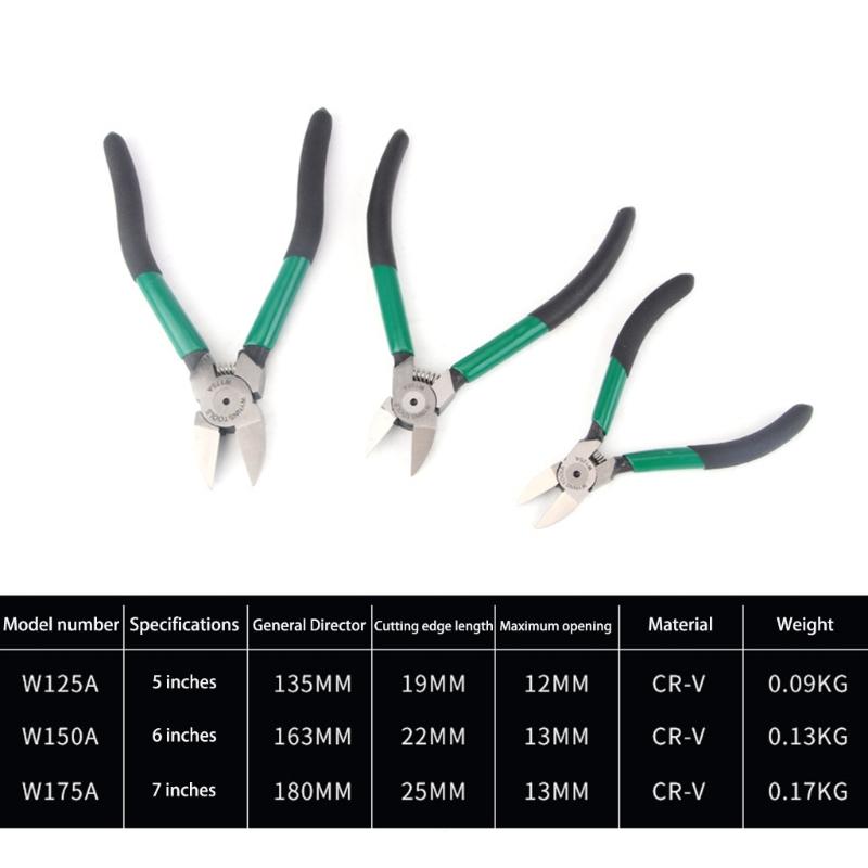 5/6/7inch Diagonal Pliers Side Cutting Nipper Electronic Wire Cutters Outlet Mini Scissors Models Hand Tool Shears
