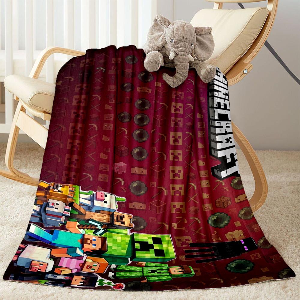 Minecraft 50 Blanket Durable Comfort Suitable for Livingroom Picnics Couch Four Seasons Multipurpose Warmthful Decor Gifts For Family Or Friends
