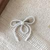 Artificial Pearls Bowtie Hair Clip Sweet Bowknot Hairpin Hair Style Tool for Thin Hair Korean Style Headdress