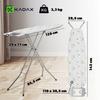 KADAX Ironing Board 110x30cm Foldable With Iron Holder Small Solid