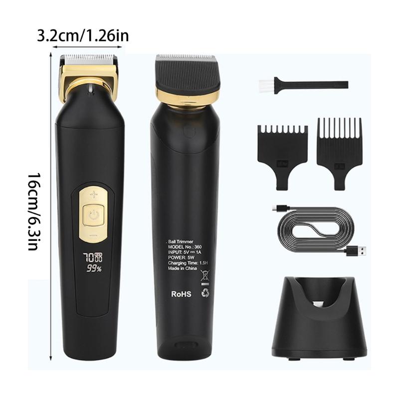 Groin Hair Trimmer Electric Manscape Trimmer for Men Waterproof Trimmer for Pubic/Body/Groin Grooming Body Groomer