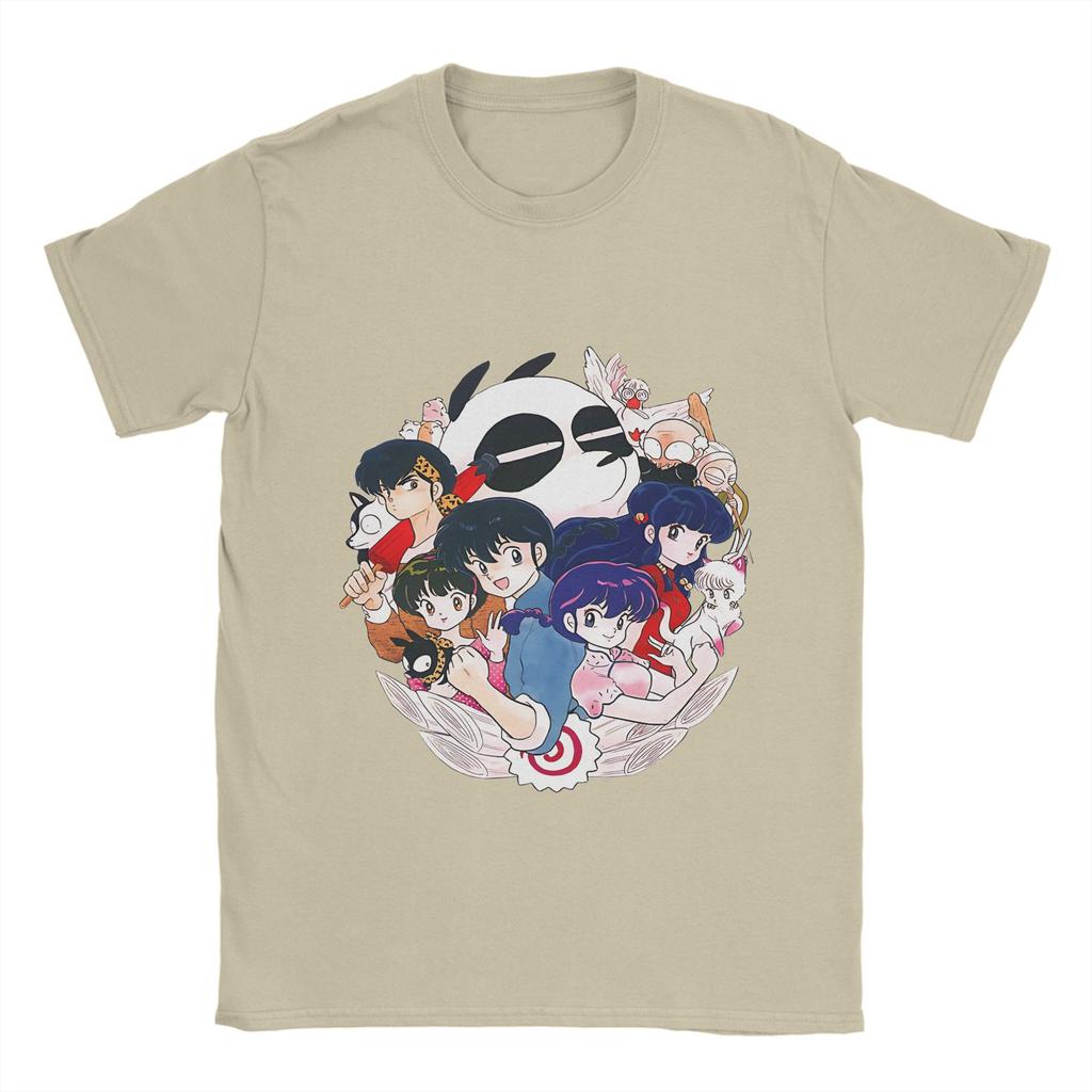 Novelty Ranmas 1/2 Panda T-Shirt Men Crewneck 100% Cotton T Shirt Short Sleeve Tees Gift Idea Clothes