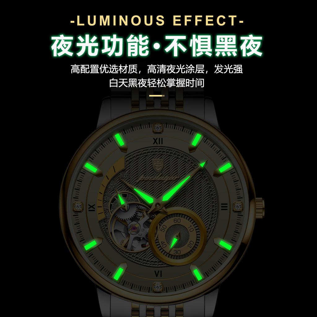 Swiss Automatic Mechanical Watch Luxury Men's Waterproof Wristwatch