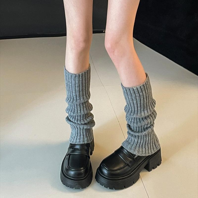 Thick-soled heightening small leather shoes women's new versatile thick-heeled retro high heels