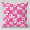 Pattern Valentines Day Cushion Cover Short Plush Cushion Cover Double Sided Print Washable Sofa Pillowcase Home Decor Gift