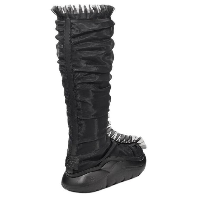 Collina Strada X Ugg Commuter Versatile Comfortable Trendy Zipper Round Toe Knee High Boots Women Boots Black 1170914-BLK