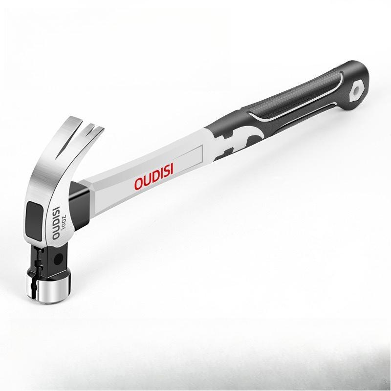 

Stainless Steel Hammer Integrated Hammer Woodworking Special Nail Hammer Small Hammer Tool Fiber Handle Household Claw Hammer