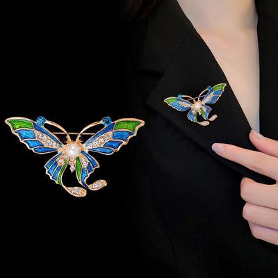 Fashion Enamel Butterfly Insect Brooches For Women Clothing Coat Jewelry Accessries Gifts
