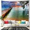 Beach Tapestry Seascape Bicycle Blue Ocean Landscape Tapestry for Bedroom Home Living Room Dormitory Home Decorations Aesthetics