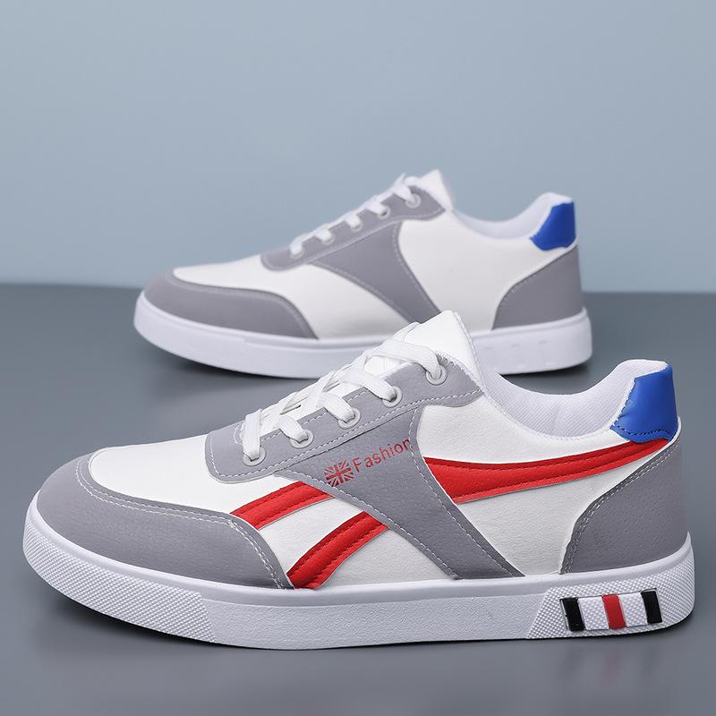 Men's shoes spring new sports and leisure shoes men's shoes versatile flat shoes white sports shoes