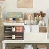 10 Compartments Desktop Stationery Storage Box 2 Drawers Makeup Storage Case  Office