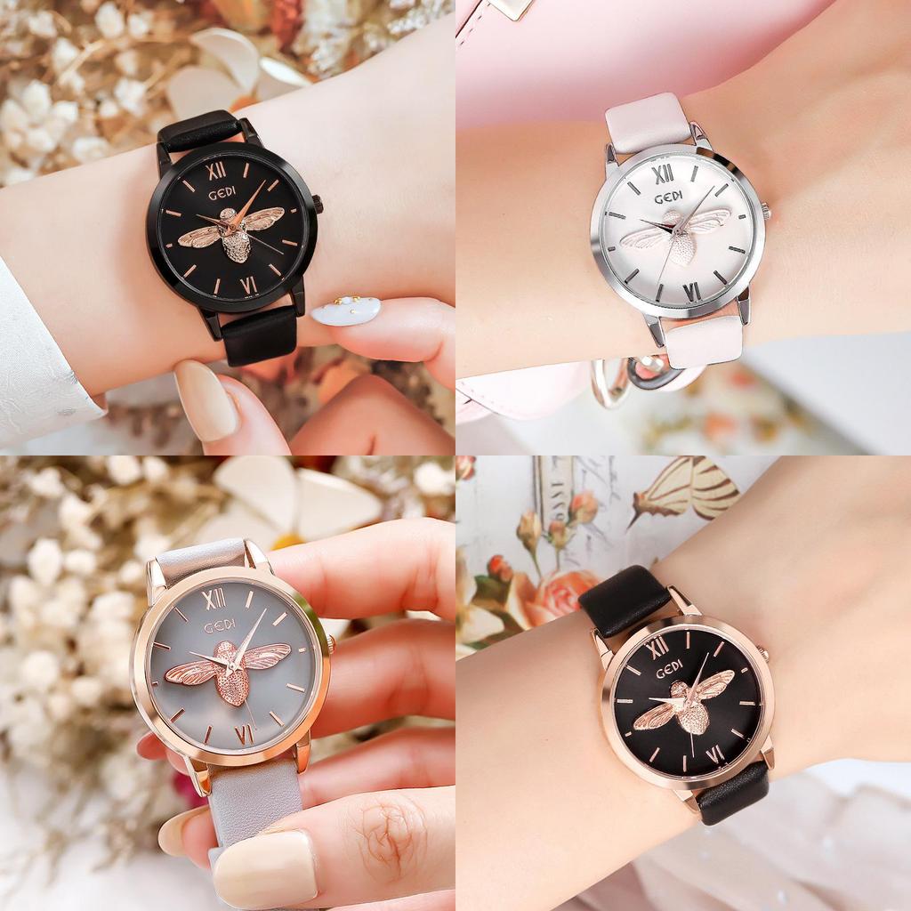 Gedi Rose Gold Ladies Watch With Quartz Movement And Water Resistance For Casual Wear