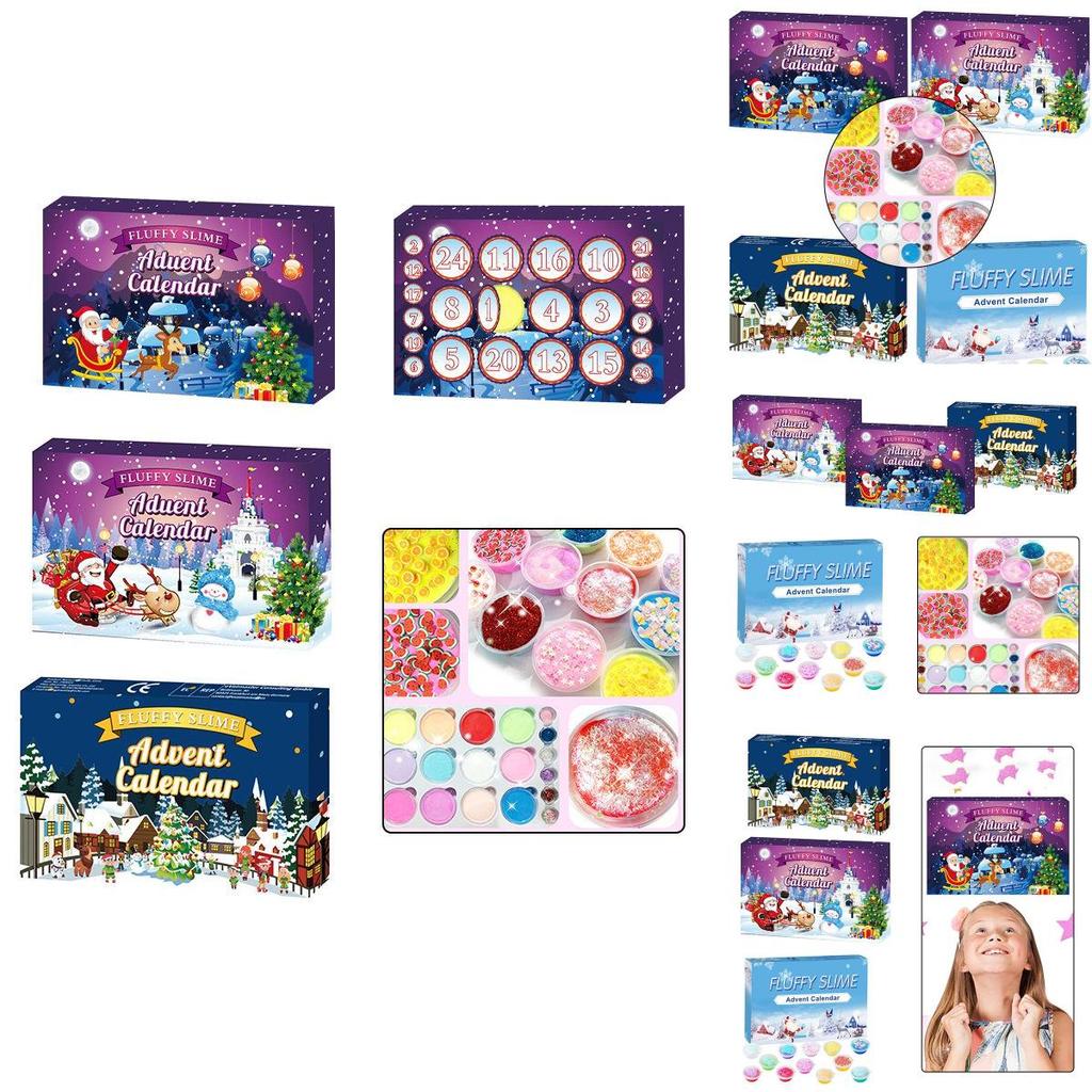 Fluffy Slime Advent Calendar For 24 Days Of Christmas Joy And Surprises**