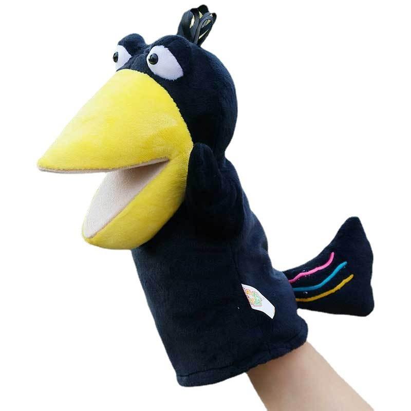 Open Crow Mouth Hand Doll Jungle Animal Children Storytelling Gloves Soothing