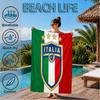 Asciugamano da Spiaggia in Microfibra Stampato con Stemmi del Calcio Italiano, Morbido e Assorbente, Asciugatura Rapida, Ideale per Viaggi Estivi, Essenziale per la Spiaggia, Piscina